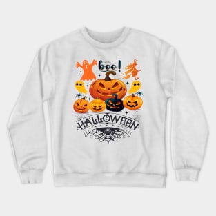 Boo Halloween Witch with spooky T-shirt Crewneck Sweatshirt